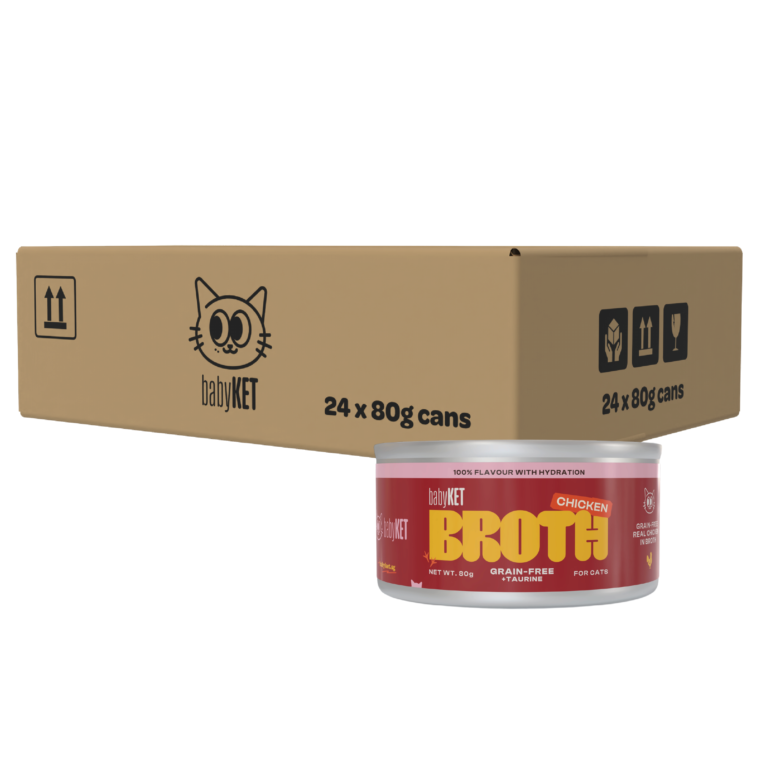 babyKET Chicken in Broth Wet Cat Food (24 x 80g)