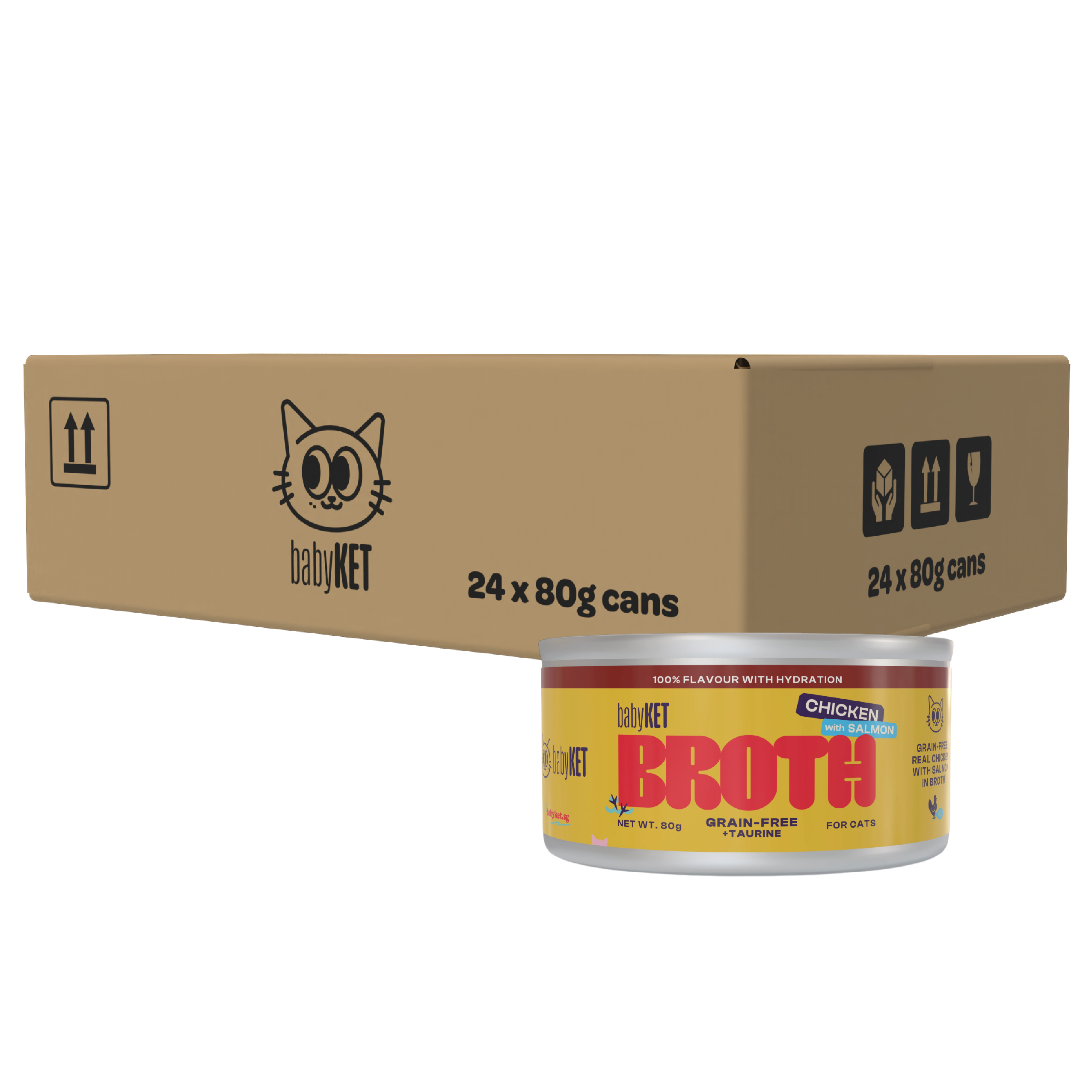 babyKET Chicken with Tuna in Broth Wet Cat Food (24 x 80g)