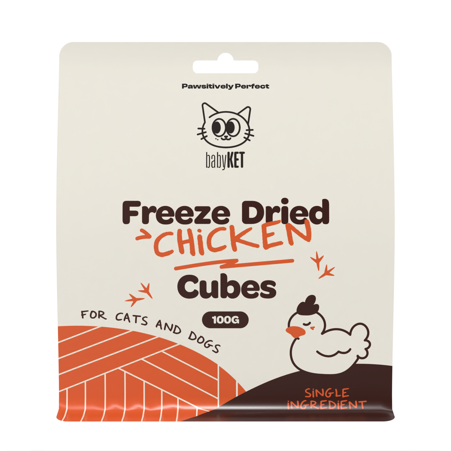 babyKET Freeze Dried Chicken Cubes 100g