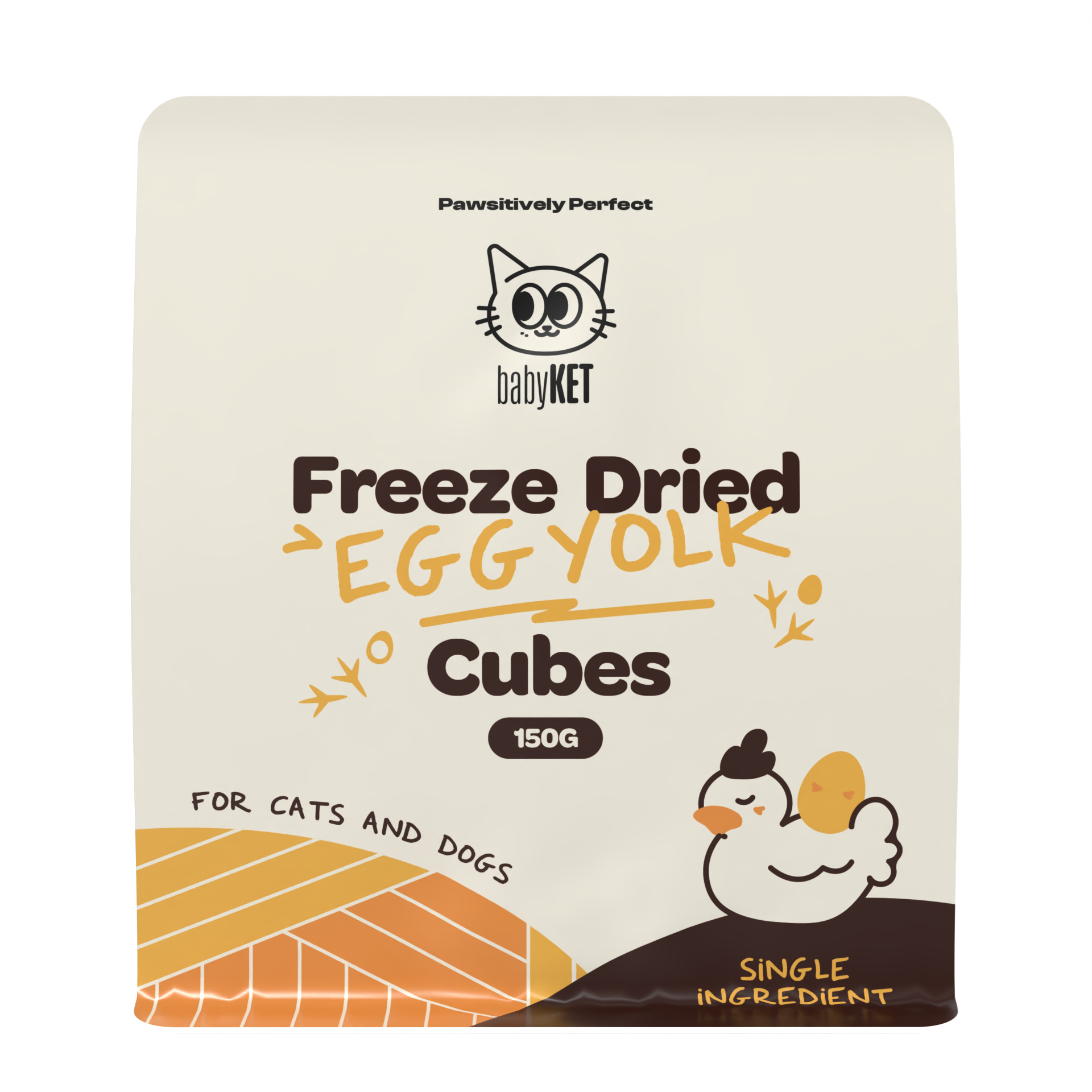 babyKET Freeze Dried Egg Yolk Cubes 150g
