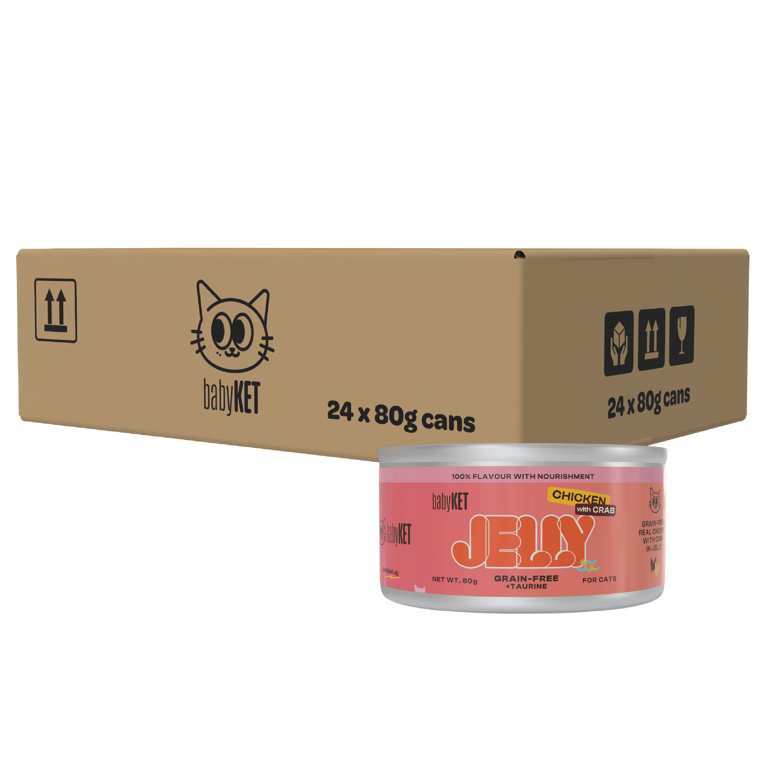 babyKET Chicken with Crab in Jelly Wet Cat Food (24 x 80g)
