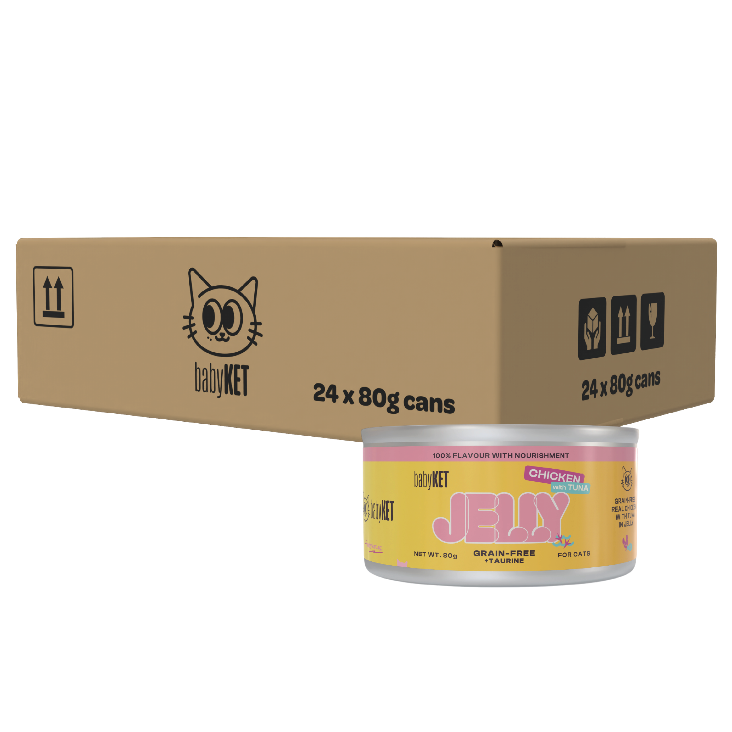 babyKET Chicken with Tuna in Jelly Wet Cat Food (24 x 80g)