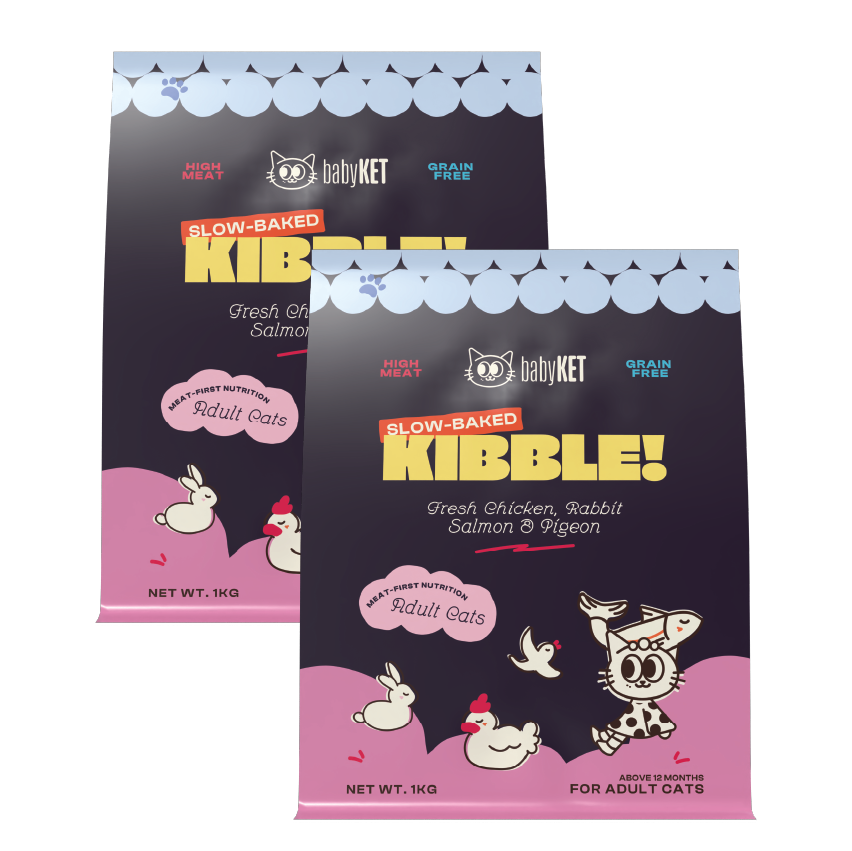 babyKET Slow-Baked Adult Cat Kibble Original 1kg