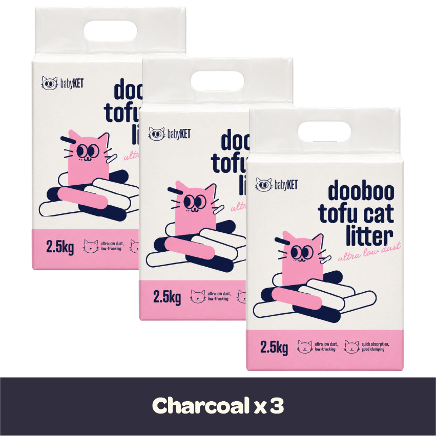 babyKET Dooboo Charcoal Tofu Cat Litter 2.5kg