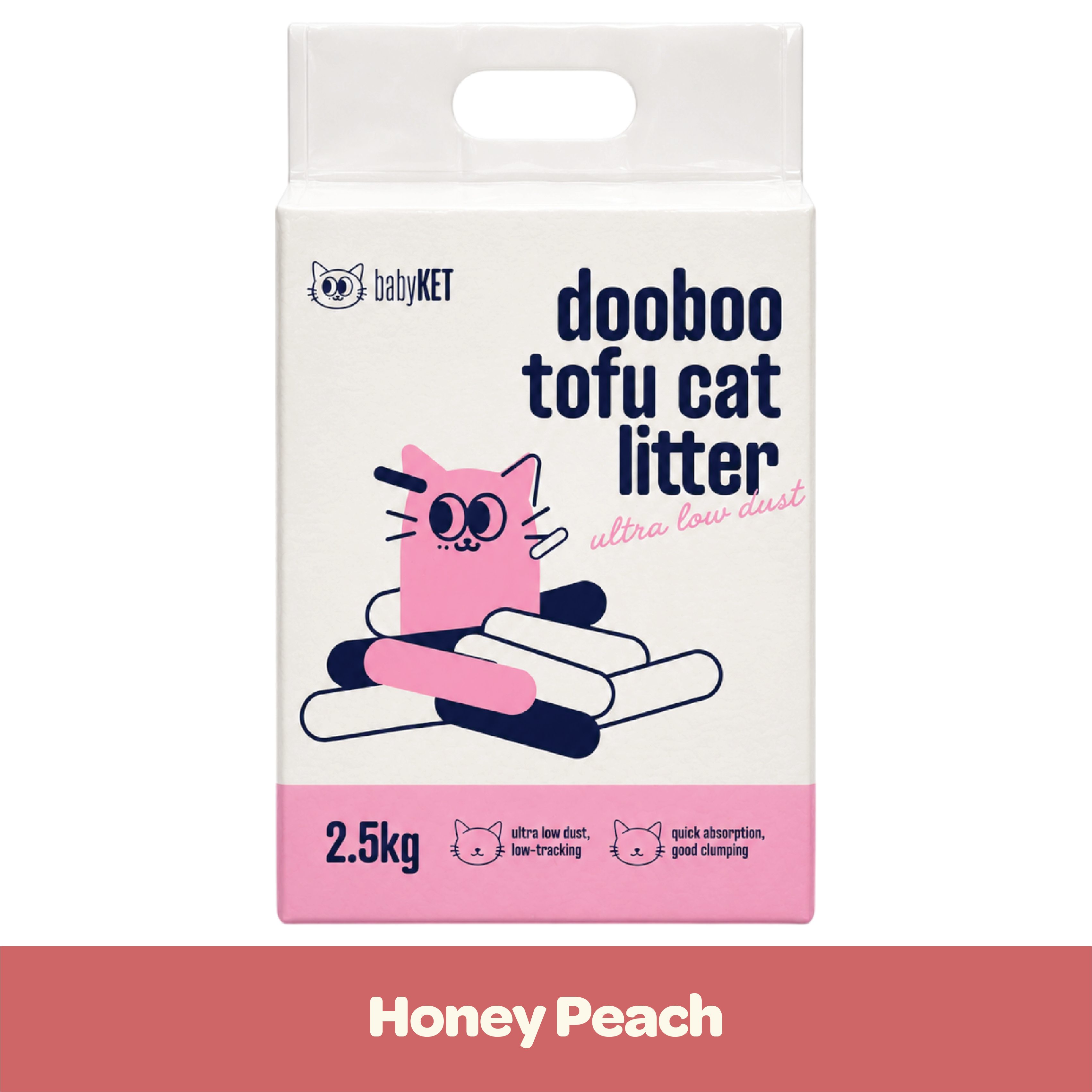 babyKET Dooboo Honey Peach Tofu Cat Litter 2.5kg